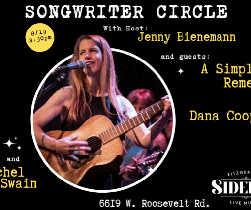 Songwriter Circle Hosted By JENNY BIENEMANN and guests A Simple Remedy, Rachel Swain, and Dana Cooper