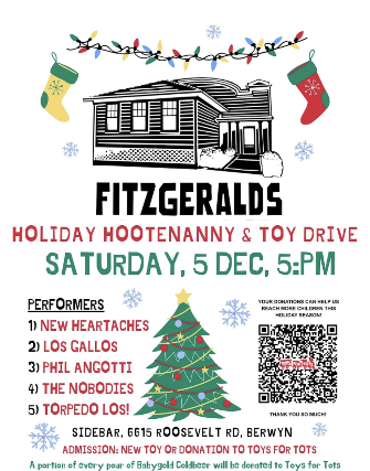 Toys For Tots featuring New Heartaches, Los Gallos, Phil Angotti, The Nobodies, and Torpedo Los!